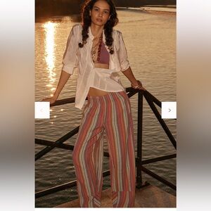Free People days end striped pants- XS